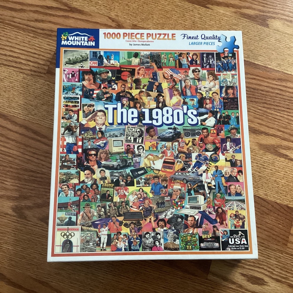 White Mountain 1000 Piece " The 1980's"  Jigsaw Puzzle